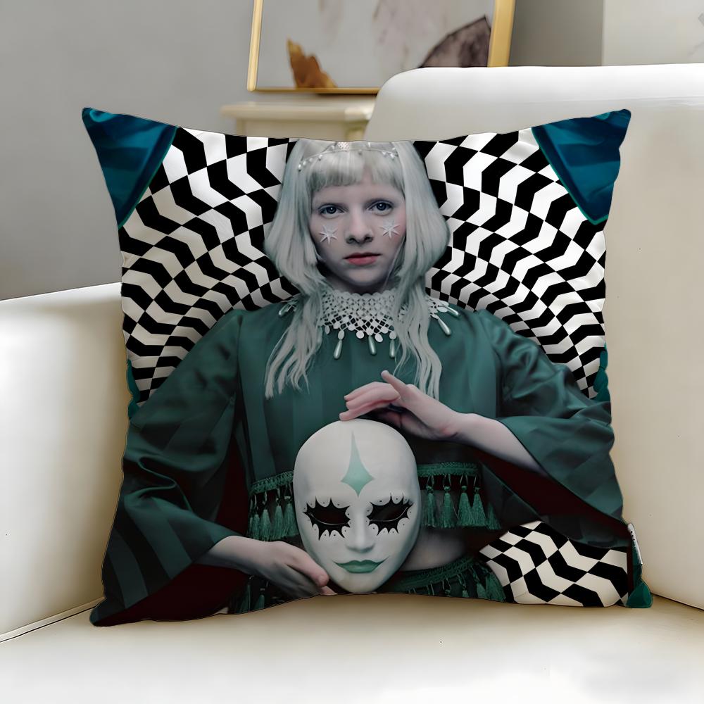 popular singer Aurora Cushion Cover Soft  EasyWash Pillow Case  Versatile for Couch Bed Travel and Office
