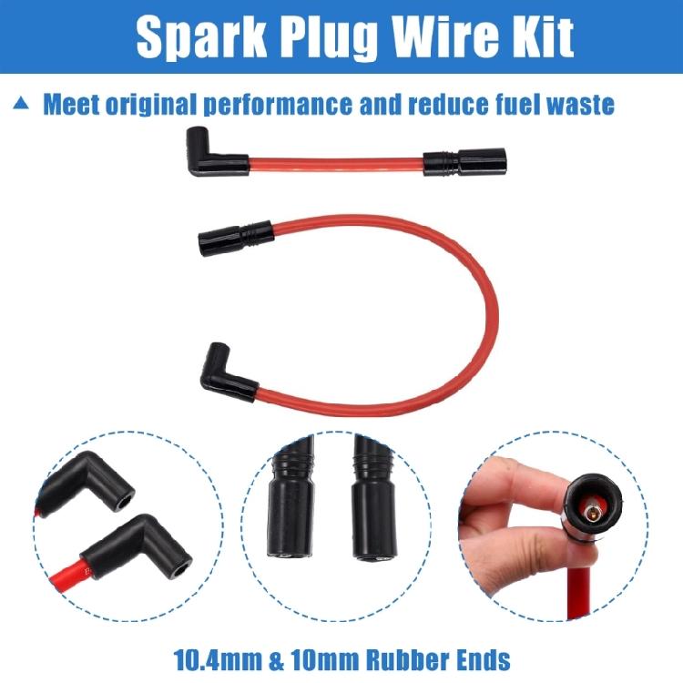 2pcs Motorbike Modified Accessory Spark Wire Replacement Spark Wire Waterproof Ignition Wire Easy Installation