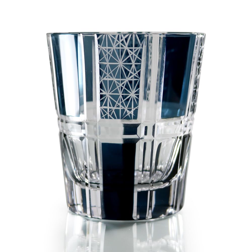 

GREEM MARKET Cut Glass Rocks Chrysanthemum with Wooden Product GMS02592 Glassware, Crafts, Cup, Glass, Pattern, Box, Number (Navy)