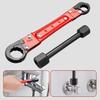Angle Block Removal Wrench Tool Double-Ended Ratcheting Plumber Wrench Non-Slip Grip Pipe Angle Stop Wrench Kit