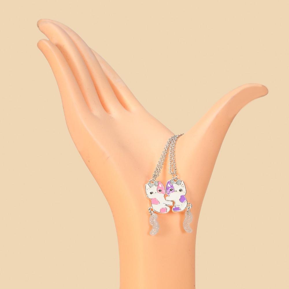 Zinc Zinc Alloy Best Friend Magnetic Necklace Electroplate Magnet Necklace  Best Friend