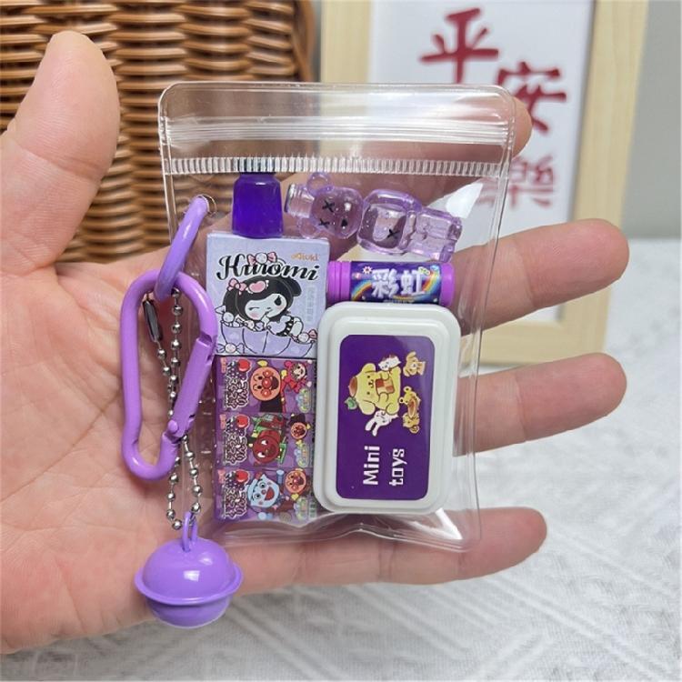 Tiny Food Themed Twist Egg Keychain Plastic Pendant Cute Backpack Charm Surprise Collectible Gift For Teens