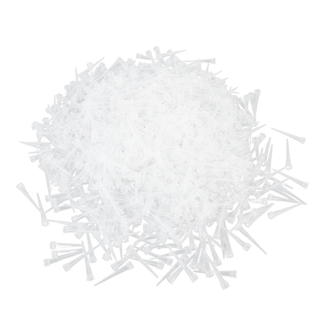 1000Pcs Pipette Tips 10ul Plastic Universal Pipette Tips for Laboratory Analysis Home Projects Plant Research