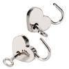 2 Sets Heart Shaped Padlock & Skeleton Key Metal Lock for Luggage Diary Book Jewelry Box