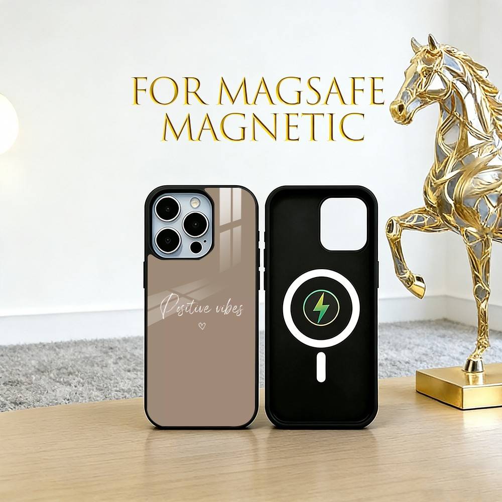 Minimalist Phone Case For iPhone17,16,15,14,13,12,11 Plus,Pro Magnetic with Magsafe Wireless Charging
