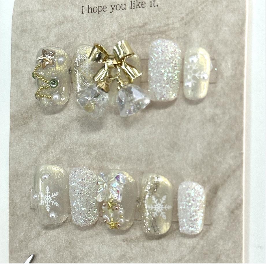 

Ручная работа Любовь Рождественская песня Кристально чистый рождественский колокольчик со съемной нашивкой L