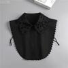 Fashion Women's Embroidery Shirt Fake Collar Removable Mujer Faux Cols White Sweater False Collar Lapel Shirt Blouse Detachable