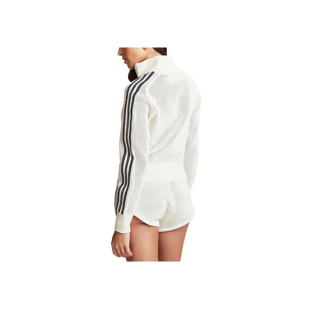 Adidas Womens Premium Crochet Track Top Wonder White Women Streetwear JD1082