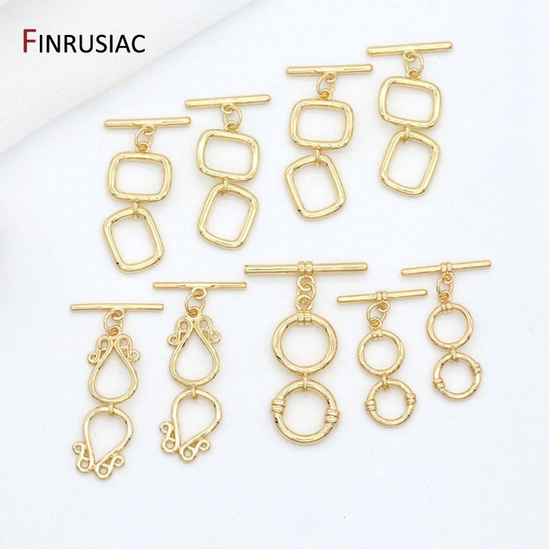 14K Gold Plated Toggle Clasps Hooks For Bracelets Necklace Making Jewelry Supplies 2026 New Design OT Clasps Accessories