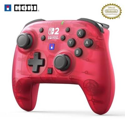 Nintendo Licensed Product Wireless Hori Pad TURBO Switch 2 Controller Ruby Magenta Compatible Switch2 Features Rapid Fire Hold Function Game