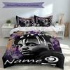 3pcs Custom Name Juice WRLD Set,Includes 1 Duvet Cover and 2 Pillowcases,All-season Bedroom Decor