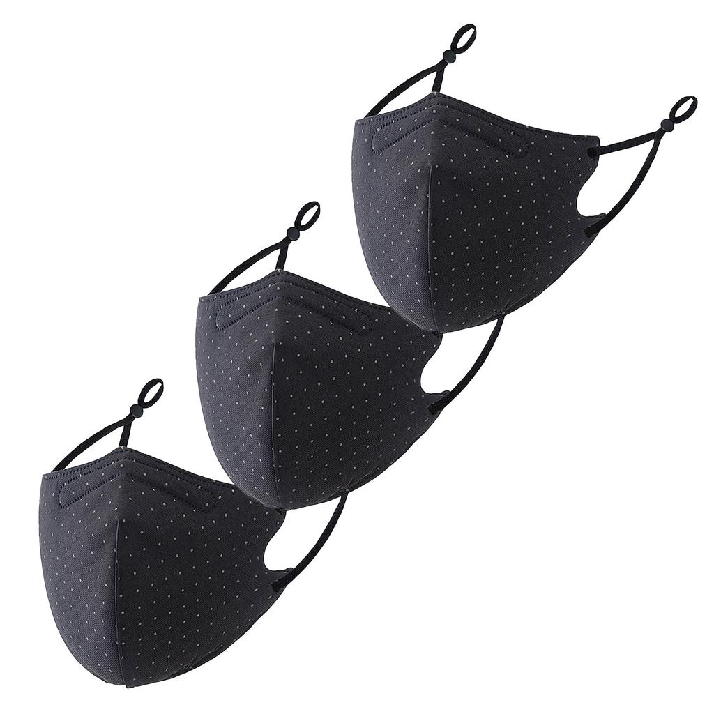 3PC Adult Woman Polka Dot Print  Washable Safet  Haze Face Mask