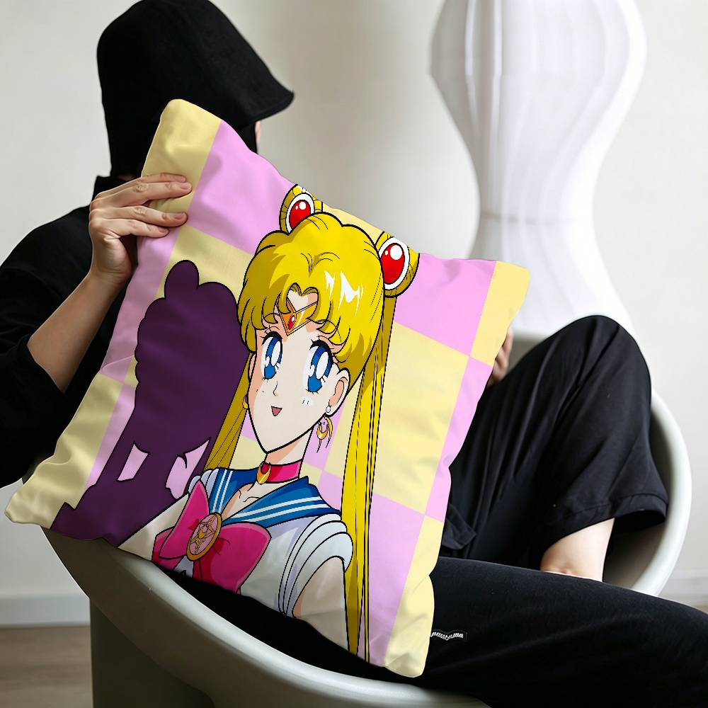 S-SAILOR Anime M-MOON Cushion Cover Decorative Pillow Sofa Home Decor case pillow cases
