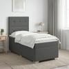 Box Spring Bed with Mattress Dark Grey 80 X 200 Cm Fabric