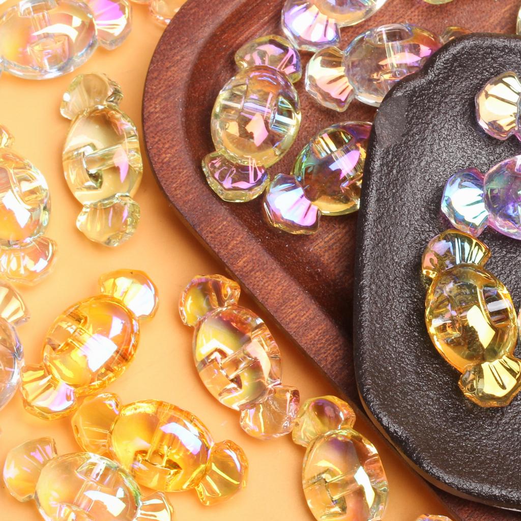 5pcs 14.5*31mm Transparent Candy Loose Beads for Jewelry Making DIY Bracelet Mobile Phone Chain Accessories Materials