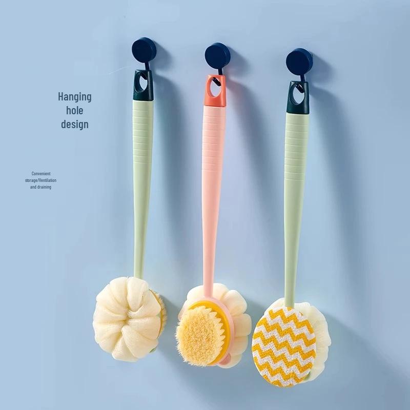 Doppelseitige Weichborsten Rückenbürste mit langem Griff