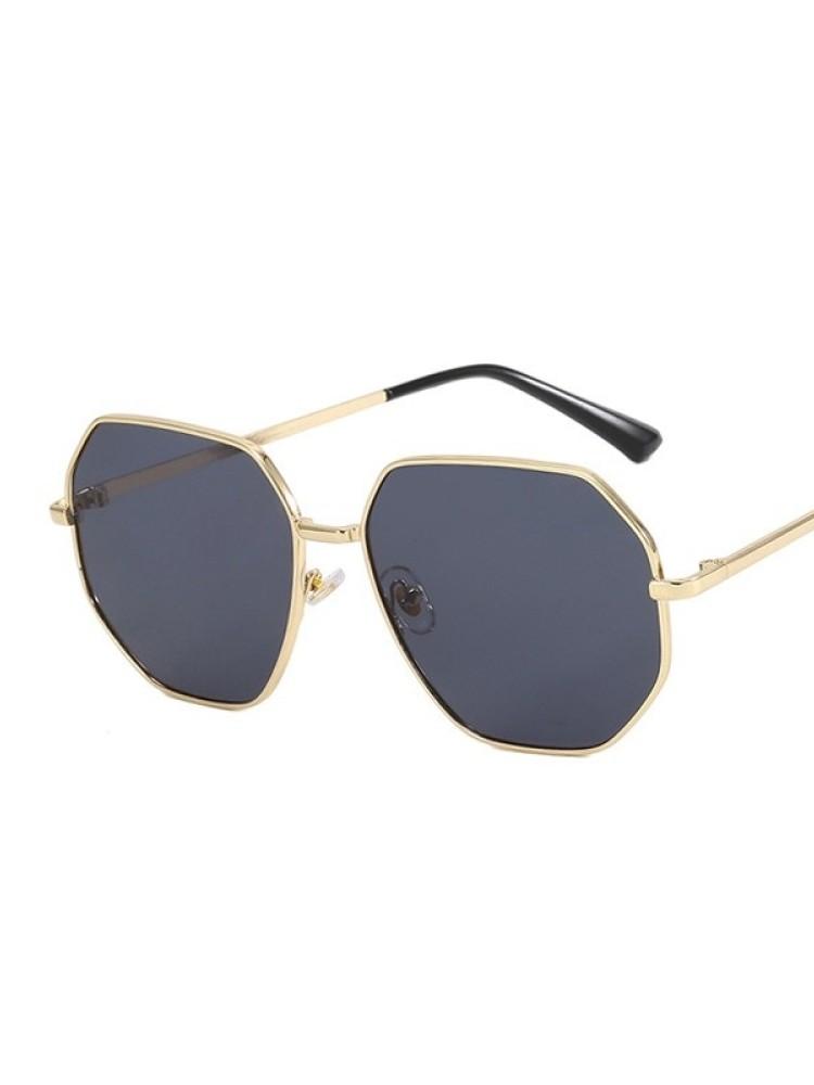 Oversized Round Sunglasses Women Men Steampunk UV400 Polygons Eyewear For Driving Outdoor Sun Shades