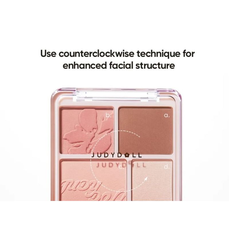 Judydoll - 4-Farben Rouge & Highlight Palette (5-6)