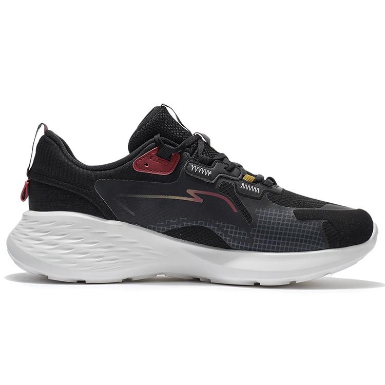 Li Ning SOFT ELEMENT Cushioning Slip Resistant Abrasion Resistant Low top Casual Shoes Men's Black AGLS011-4