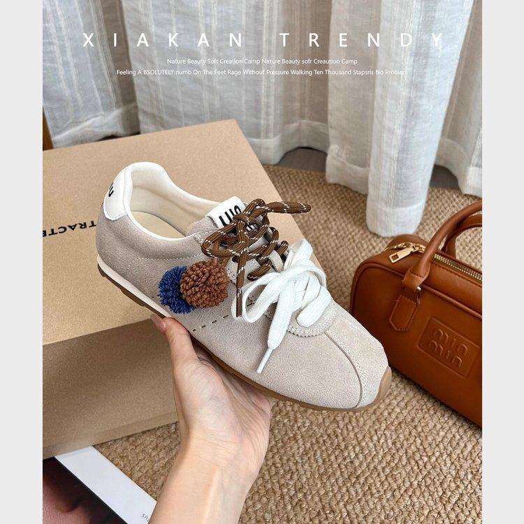 Mius Zuhause hat die gleichen weichsohligen, leichten Forrest Gump Schuhe für Damenmode, Sport- und Freizeitschuhe, vielseitige Leder-Retro-German-t