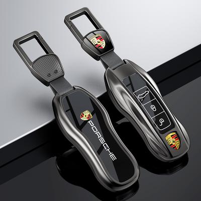 3 Buttons Zinc Alloy TPU Car Key Case Cover Shell For Panamera Carman Macann Bobst Cayenne 911 981 991 970 9969 Sticker