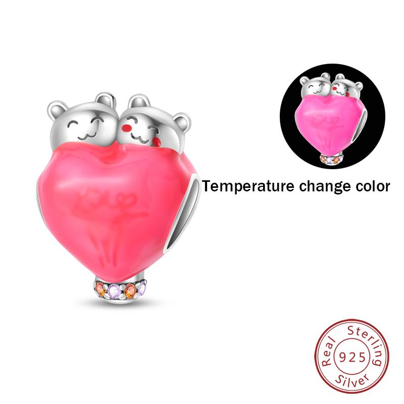 Copper Luminous Apple Lantern Elf Deer Pendant Balloon Rainbow Donut Charms Beads Fit Qikaola Bracelets Diy Jewelry