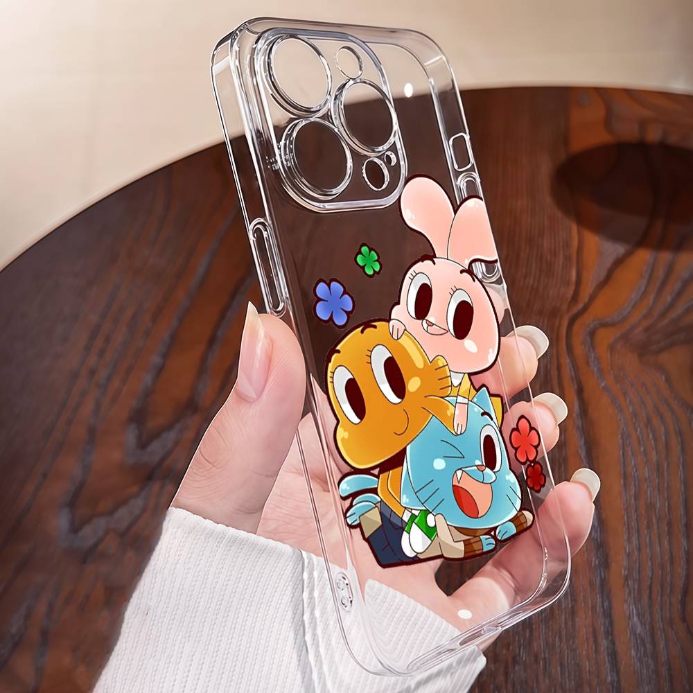 Die erstaunliche Welt von Gumball Hülle für IPhone 17 16 15 14 13 12 Mini 11 Mini Pro Max Transparente Silikonhülle