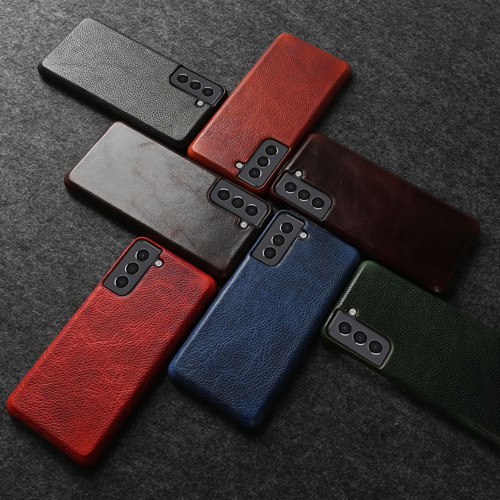 For Samsung S21 Case Luxury Real Genuine Leather Cover for Galaxy S25 FE S21Ultra S22 Plus S23Plus Note20 Phone Cases Coque Capa