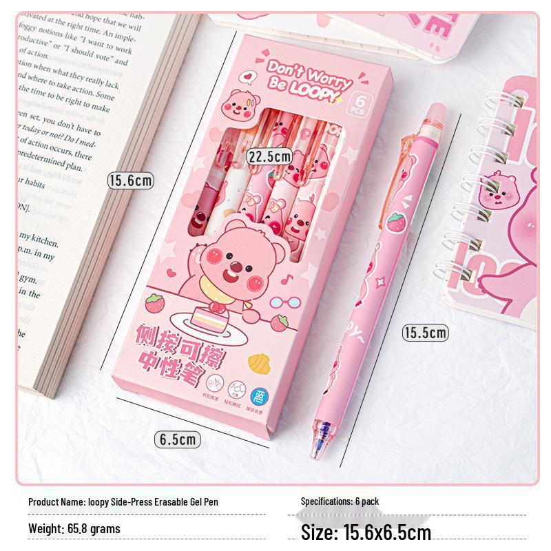 Capybara Radierbarer Gelstift mit Schwammhülle - Druckmechanik, Blaue Tinte