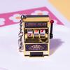 Miniature Fruit Slot Machines Keychain Charm Colorful Accessory for Bags Portable Entertainment Phone Chain Decoration