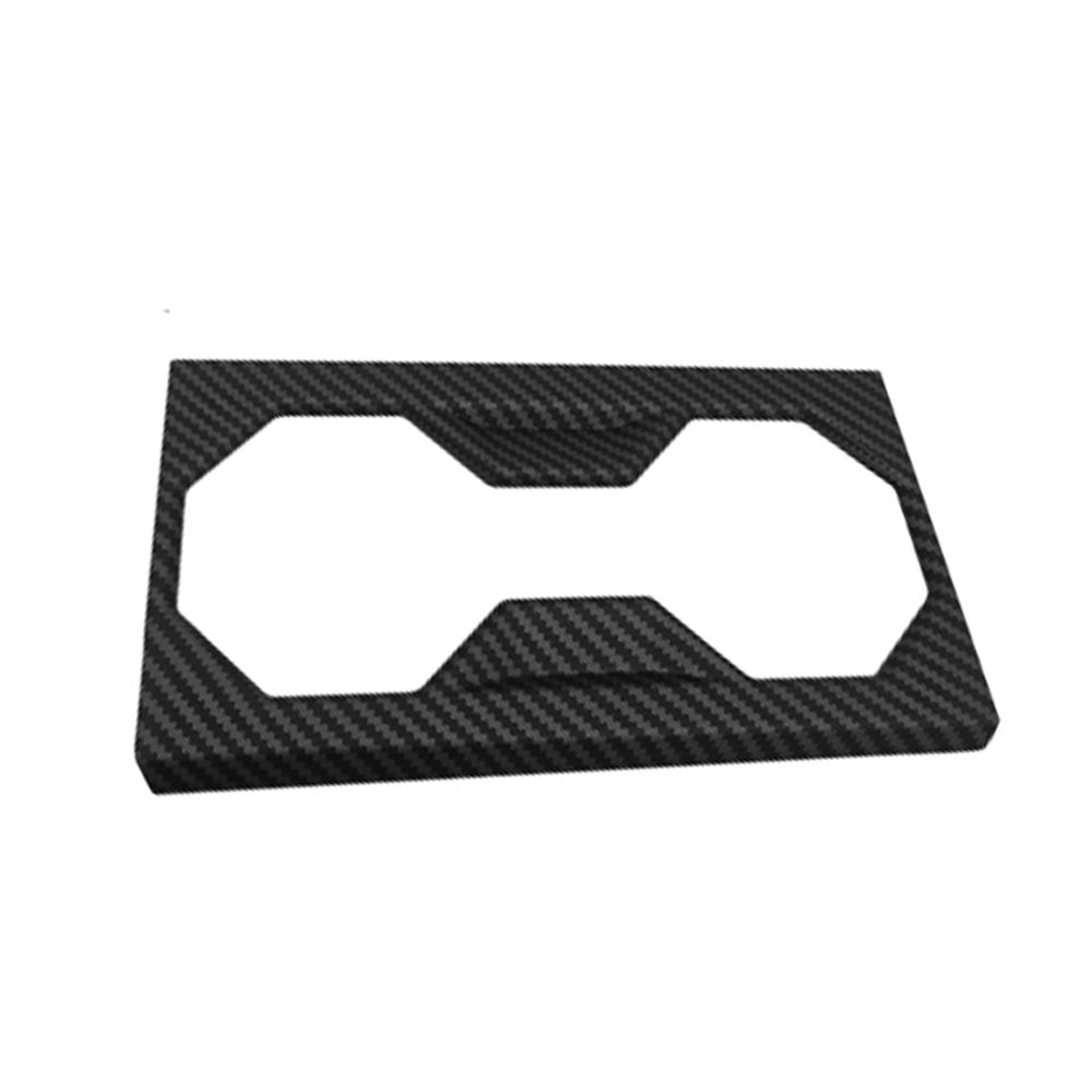 Center Console Cup Holder Trim Cover Fit For Tesla Cybertruck 2026 Black Carbon Fiber Pattern/Matte Carbon Fiber Pattern