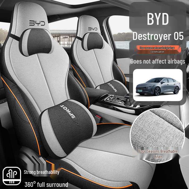 Breathable Linen Full Coverage All-Season Seat Covers for BYD Destroyer 05