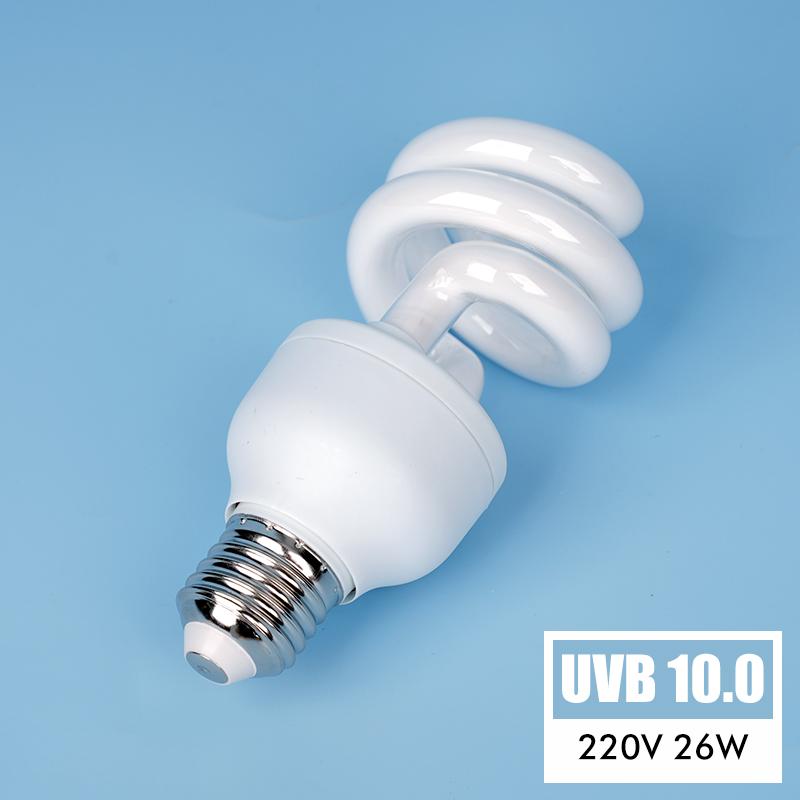 13W/26W 220V Husdjursreptil Värmelampor 5.0 10.0 UVB Värmelampa Amfibie Terrarium Sköldpadda Sköldpadda Orm Energibesparande Belysning
