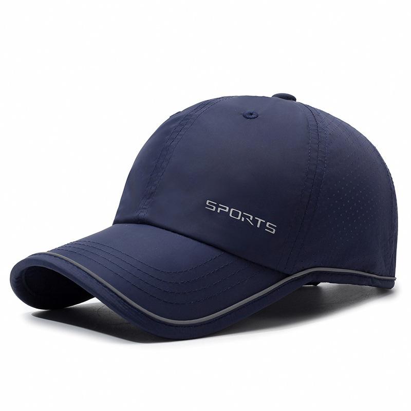 Spring Summer Reflective Strip Thin Baseball Cap Women Men Breathable Outdoor Sunshade Sunscreen Quick-Drying Cap