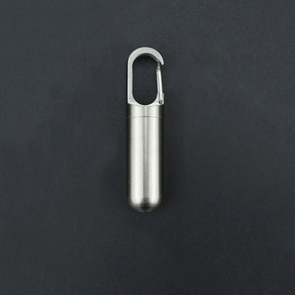 

Buckle Stainless Steel Medicine Pill Box Travel Pill Case Capsules Organizer Granule Storage Box S