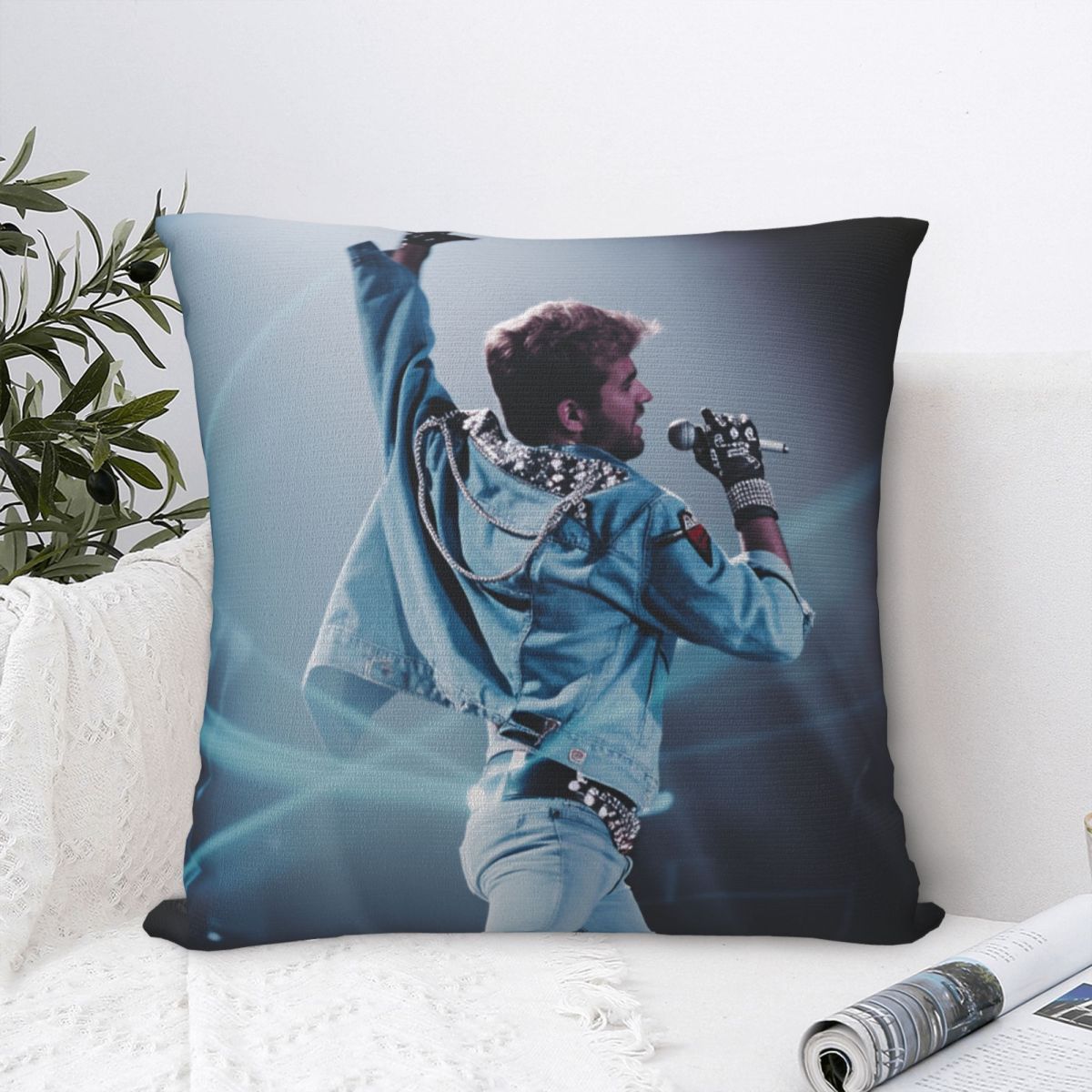 Pandara Jewelry Unisex Pillow Case George Michael British Singer Square Pillow Cover Vintage Cushion Cover Pillowcases For Sofa Bedroom Home Decor