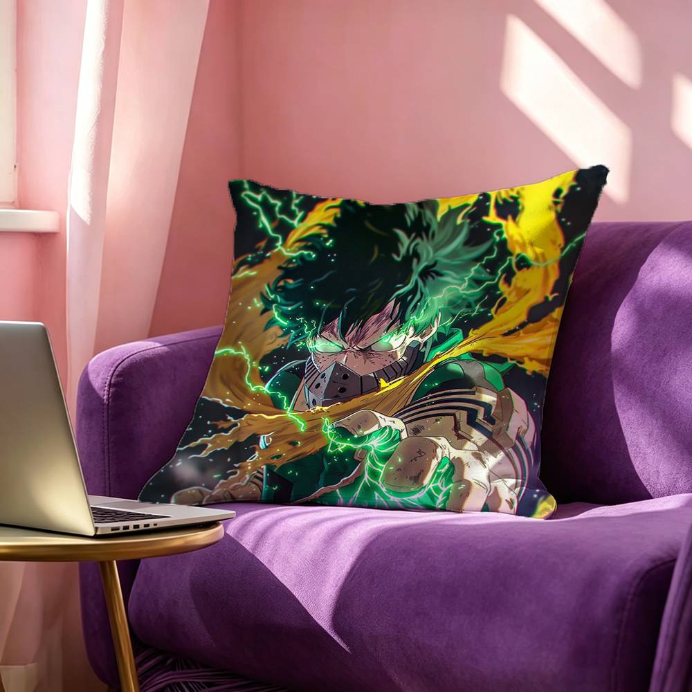 MMy Hero Academia Izuku Midoriya Square DoubleSided printed Pillow Case Bedroom Bedside Pillow Sofa Cushion Cover