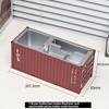 1:30 Scale Shipping Container Business Card Organizer Desk Stationery Storage Box Office Decor Pen Holder Creative Gift Ornament