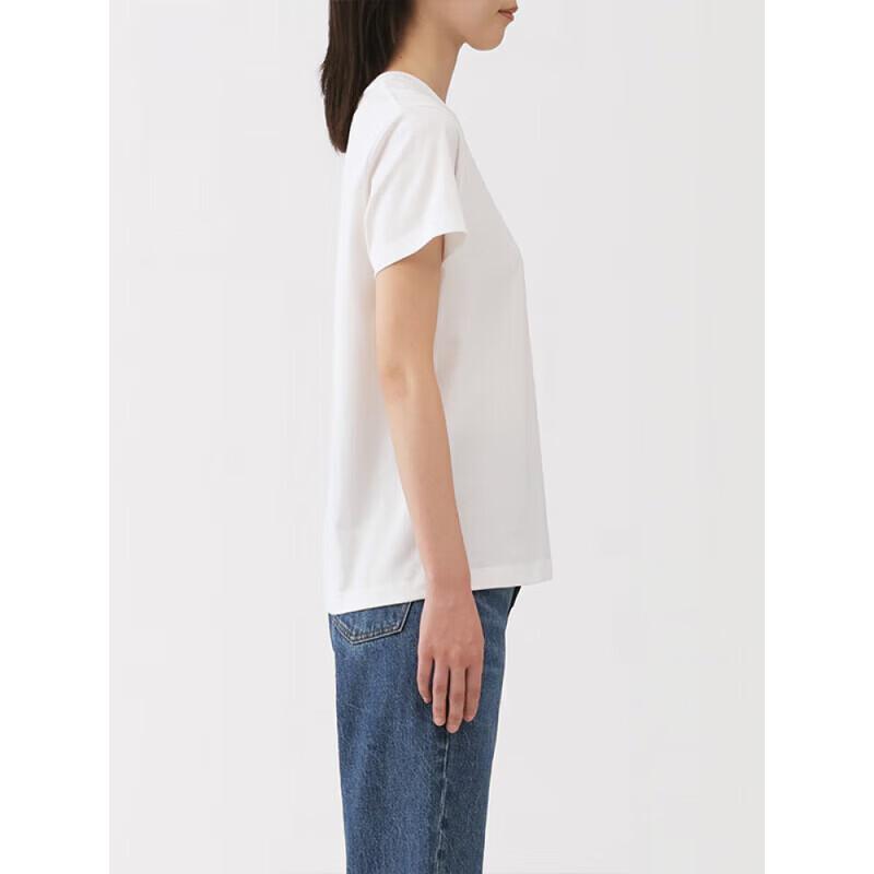 MUJI Tenjiku Weave Crew Neck Short Sleeve T-Shirt