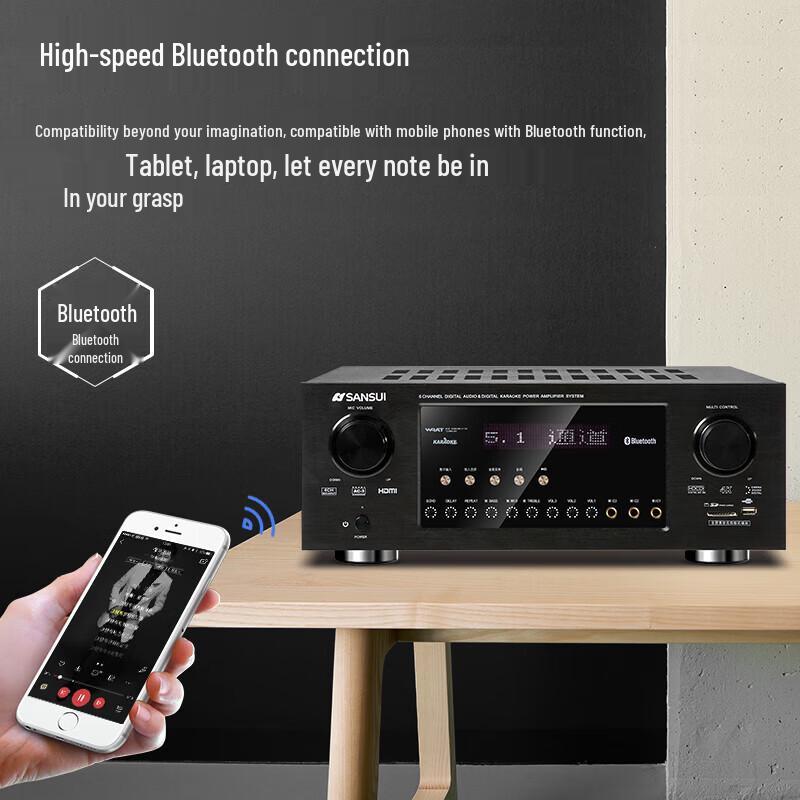 SANSUI DM-10A 5.1-Channel Home Theater Power Amplifier CN Plug (adapter Included)