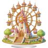 Acrylic 2D Flat Print Ferris Wheel DIY Desktop Diamond Art Kits Diamond Painting Desktop Ornaments Kit Bedroom Table Decoration