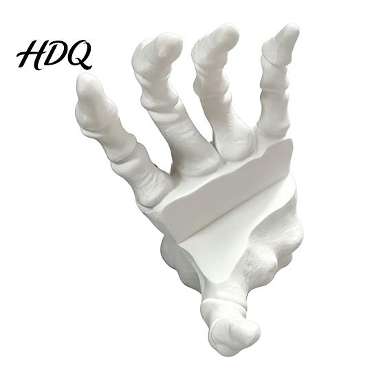 Novelty Shelf Organizers Gothic Skeleton Hand Book Stand Desktop Card Display Holder Decorative Halloween Ornaments Ornament for Home Office Decor,