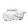 DYS 3D Printed Sleeping Cat Flowerpot, Mini Desktop Planter, Decorative Plant Holder for Succulents Small Green Plants