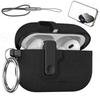 (Fluffy Blue) For Airpods Pro 3 New Full Protection Auto Pop-Up Lid Design with Lanyard Wireless Charging Case For Airpods Pro 3
