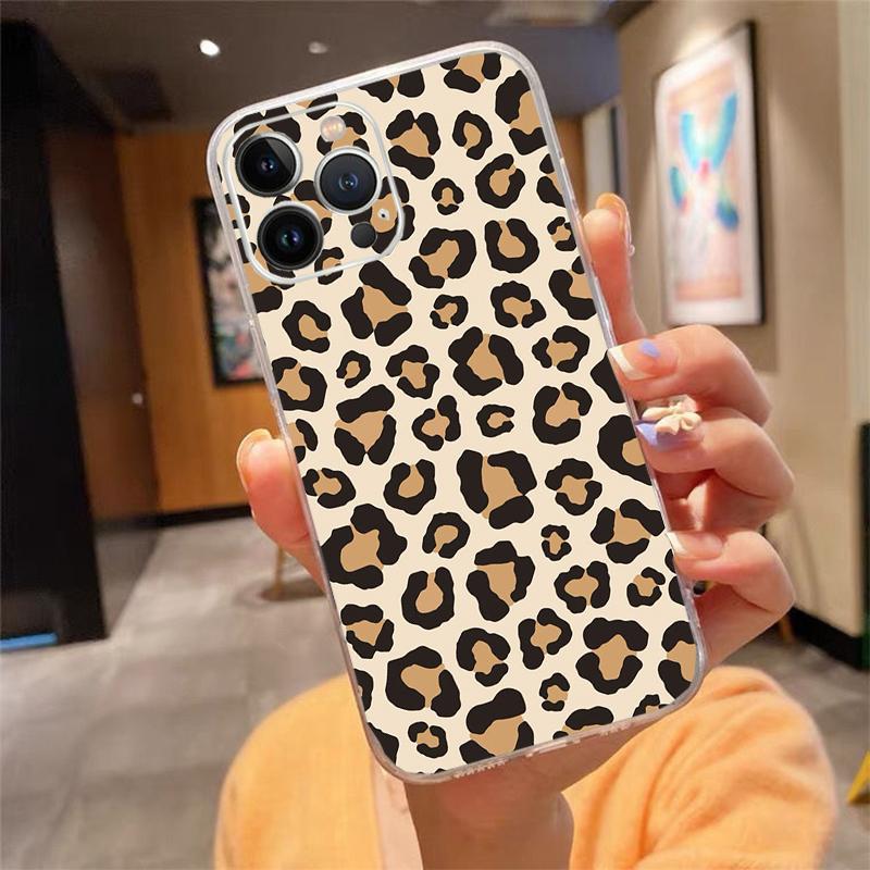 

Leopard Animal Print Phone Case Carcasa Funda For iPhone 17 Pro Max Air 17 16 15 14 13 Pro Max 15 16 Pro 15Plus iphone 15