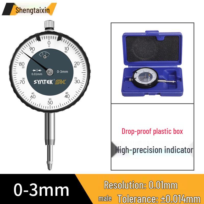 Shengtai Xin High-Precision Shockproof Dial Indicator with Magnetic Base and Calibration Wire.