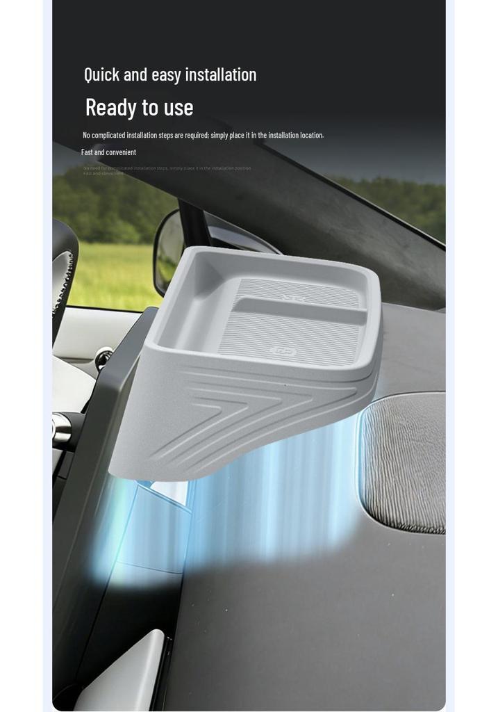 Compatible Rear & Central Control Storage Box Silicone Accessories for 26 Xiaopeng P7 Models