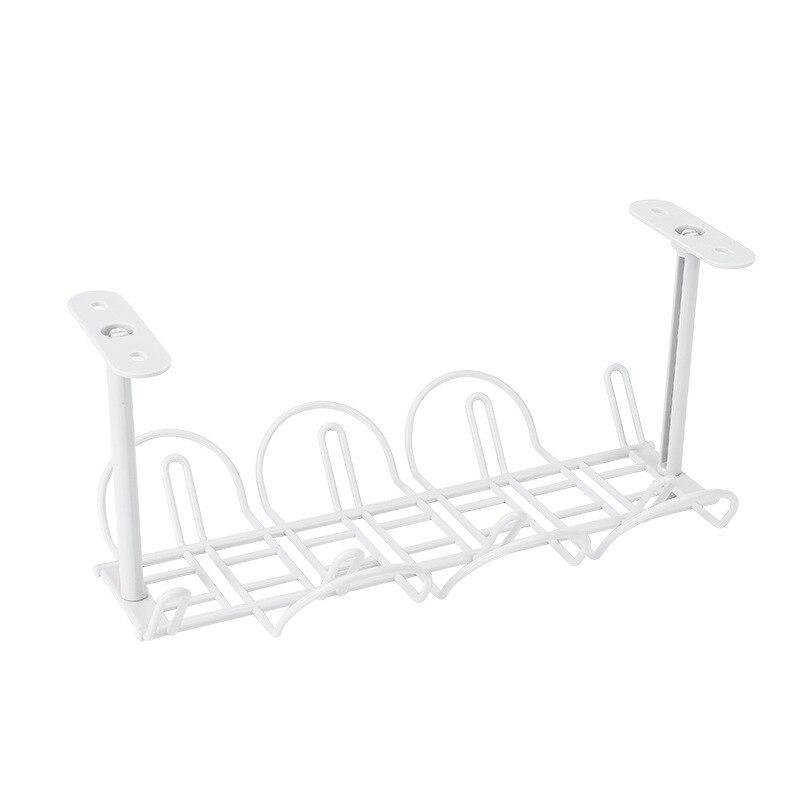Home Office Desk Wire Organizers Under Table Storage Rack Cable Rack Table Bottom Rack Outlet Holder Hanging Rack Line Organizer