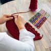 9Pcs Ergonomic Handle Crochet Hook, 2MM-6MM Ergonomic Crochet Needle Long Handle Crochet Hook for Beginner Hobbyist