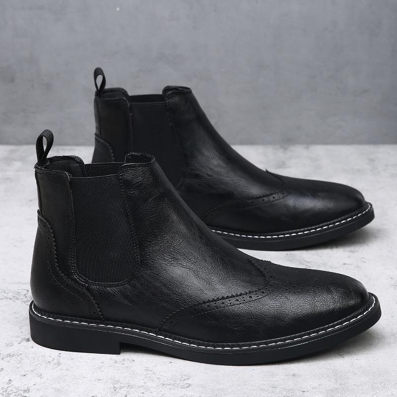 

Large size 4 men s boots medium help casual men s boots trendy retro velvet cotton boots 39